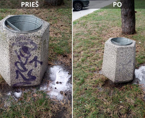 Spec. valymas: grafičių, fasado, sniego ir kt. / Profesionalus paviršių valymas. / Darbų pavyzdys ID 3589499