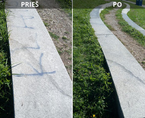 Spec. valymas: grafičių, fasado, sniego ir kt. / Profesionalus paviršių valymas. / Darbų pavyzdys ID 3589955