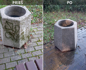 Spec. valymas: grafičių, fasado, sniego ir kt. / Profesionalus paviršių valymas. / Darbų pavyzdys ID 3590375