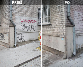 Spec. valymas: grafičių, fasado, sniego ir kt. / Profesionalus paviršių valymas. / Darbų pavyzdys ID 3590871