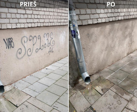 Spec. valymas: grafičių, fasado, sniego ir kt. / Profesionalus paviršių valymas. / Darbų pavyzdys ID 3590915