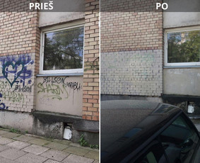 Spec. valymas: grafičių, fasado, sniego ir kt. / Profesionalus paviršių valymas. / Darbų pavyzdys ID 3591307