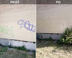 Spec. valymas: grafičių, fasado, sniego ir kt. / Profesionalus paviršių valymas. / Darbų pavyzdys ID 3591311