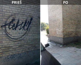 Spec. valymas: grafičių, fasado, sniego ir kt. / Profesionalus paviršių valymas. / Darbų pavyzdys ID 3591531