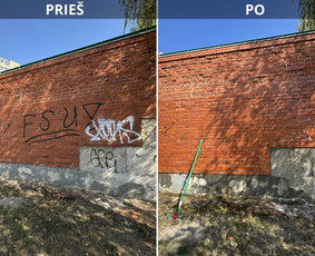 Spec. valymas: grafičių, fasado, sniego ir kt. / Profesionalus paviršių valymas. / Darbų pavyzdys ID 3591557