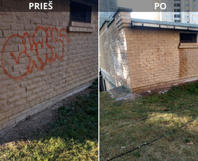 Spec. valymas: grafičių, fasado, sniego ir kt. / Profesionalus paviršių valymas. / Darbų pavyzdys ID 3591565