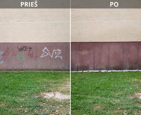 Spec. valymas: grafičių, fasado, sniego ir kt. / Profesionalus paviršių valymas. / Darbų pavyzdys ID 3591597
