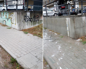 Spec. valymas: grafičių, fasado, sniego ir kt. / Profesionalus paviršių valymas. / Darbų pavyzdys ID 3591621