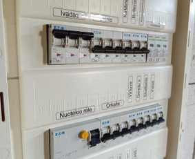 Elektrikas nuo įvado iki lemputės - Nuotėkio relės pajungimas - 2 Nuotėkio relės pajungimas - Elektrikas nuo įvado iki lemputės - 2