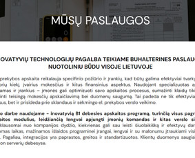 Buhalterinės paslaugos vykdantiems elektroninę prekybą - Paslaugos verslui - 3 Paslaugos verslui - Buhalterinės paslaugos vykdantiems elektroninę prekybą - 3