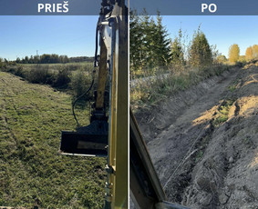 4t Mini ekskavatoriaus nuoma.polių grežimas.griovimas,tralas - Melioracija - 1 Melioracija - 4t Mini ekskavatoriaus nuoma.polių grežimas.griovimas,tralas - 1