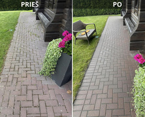 Fasadų, trinkelių, stogų, terasų plovimas ir impregnavimas - Trinkelių valymas - 1 Trinkelių valymas - Fasadų, trinkelių, stogų, terasų plovimas ir impregnavimas - 1