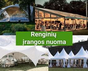 Palapinių, Baldų, Kitos Renginių Įrangos Nuoma - Šventinės įrangos nuoma - 1 Šventinės įrangos nuoma - Palapinių, Baldų, Kitos Renginių Įrangos Nuoma - 1