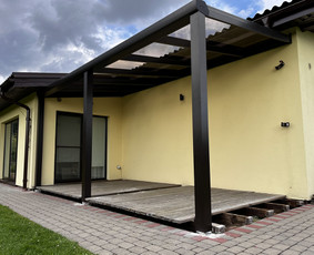 Terasos stiklinimas - aliuminio stumdomos sistemos, stoginės / UAB "Ekoska" / Darbų pavyzdys ID 3609583