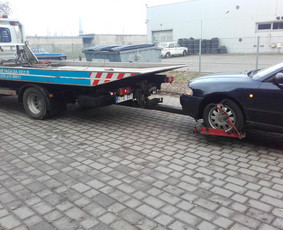 Transportavimas išlūžus ratui