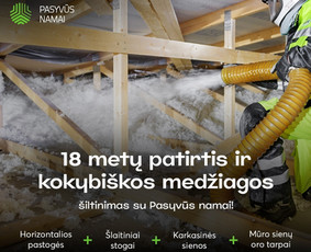 Šiltinimas biria pučiama vata Knauf, Isover, Paroc, Ekovata - Statybos darbai - 1 Statybos darbai - Šiltinimas biria pučiama vata Knauf, Isover, Paroc, Ekovata - 1