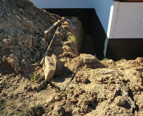 Pamatų šiltinimas drenažas hidroizoliacija ir kasimo darbai / Pamatai / Darbų pavyzdys ID 3624013