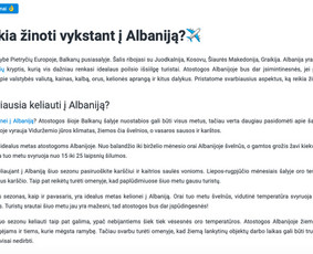 Straipsniai, tekstai tinklapiams, Seo tekstai, redagavimas / Silvija Aksiutinaitė / Darbų pavyzdys ID 3624755