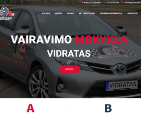 Svetainė vairavimo mokyklai
