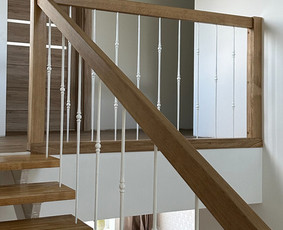 Uosinių laiptų gamyba, montavimas - Laiptų turėklai - 1 Laiptų turėklai - Uosinių laiptų gamyba, montavimas - 1