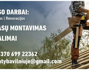 Stogai, pakalimai.lietvamzdiu montavimas.kaminu skardinimas / DB statyba Vilniuje, MB / Darbų pavyzdys ID 3630165