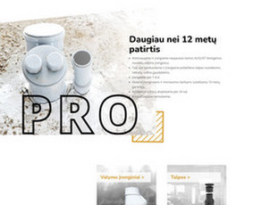 „Martinpro sprendimų“ įmonės užsiimančios inžinerinių tinklų įrengimu tinklalapis: martinpro.lt