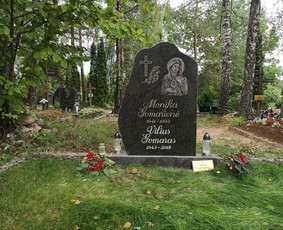 Raidžių kalimas ant paminklo kapinėse / Raidžių kalimas ant paminklo / Darbų pavyzdys ID 732859