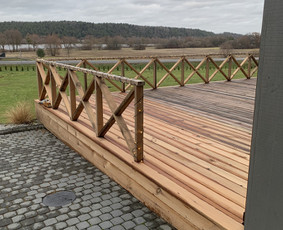 Mediniai karkasai, stogai, terasos, langai, stiklo turėklai - Statybos darbai - 3 Statybos darbai - Mediniai karkasai, stogai, terasos, langai, stiklo turėklai - 3