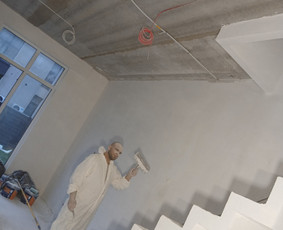 Sienų glaistymas - Apdailos darbai pliteliu klojimas. - 1