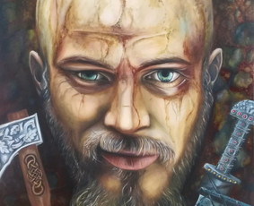Mokinės nutapytas mėgstamas serialo personažas. Drobė, aliejus. 100x80cm. 2019m.