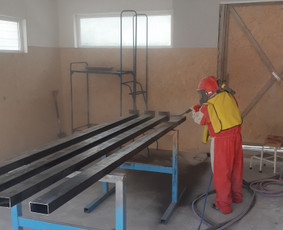 Smėliavimas, dažymas - Miltelinis metalo dažymas, kamera - 7,1 m - 4