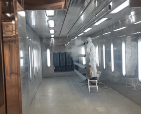 Smėliavimas, dažymas - Miltelinis metalo dažymas, kamera - 7,1 m - 2