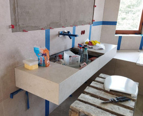 Vidaus apdailos darbai - Klinkerio klijavimas - 2 Klinkerio klijavimas - Vidaus apdailos darbai - 2
