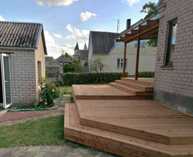 Statybinė mediena, dailylentės, deginta mediena - Terasinės lentos - 1 Terasinės lentos - Statybinė mediena, dailylentės, deginta mediena - 1