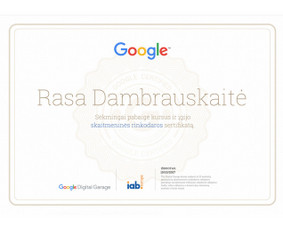 Reklamos, kurios atsiperka, mokymai, konsultacijos / Rasa Dambrauskaitė-Avižinė / Darbų pavyzdys ID 3664061