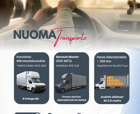 Keleivinis / Krovininis Mikroautobusiukas - Nuoma / Mikroautobusų nuoma / Darbų pavyzdys ID 3667555