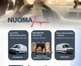 Keleivinis / Krovininis Mikroautobusiukas - Nuoma / Mikroautobusų nuoma / Darbų pavyzdys ID 3667595