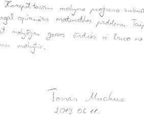 Matematika - skubus ruošimas egaminams / Tomas / Darbų pavyzdys ID 745235