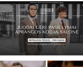 Aprangos kodas svetainės kūrimas (Shopify)