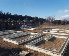Pamatų liejimas, įrengimas. Cechų statymas - Statybos, apdaila - 4 Statybos, apdaila - Pamatų liejimas, įrengimas. Cechų statymas - 4