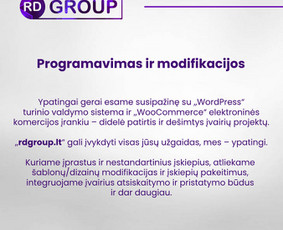 Internetinių svetainių ir elektroninių parduotuvių kūrimas - IT specialistai - 4 IT specialistai - Internetinių svetainių ir elektroninių parduotuvių kūrimas - 4
