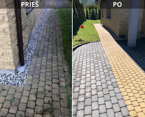 Fasadų, trinkelių, stogų, terasų plovimas ir impregnavimas - Trinkelių valymas - 2 Trinkelių valymas - Fasadų, trinkelių, stogų, terasų plovimas ir impregnavimas - 2