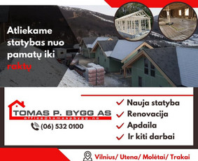 Stoginės, stoginių gamyba - Karkasinių konstrukcijų statyba, staliaus darbai. - 1