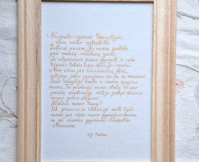 Kaligrafijos paslaugos Jums / KURIU RAŠTU / Darbų pavyzdys ID 3690257