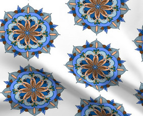 Pattern'ų (raštų audiniams, popieriui, pakuotei) piešimas ranka.
