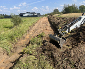 Lietaus nuotekos, drenažai, gerbūvis, Valymo įrenginiai - Mini ekskavatoriaus nuoma - 1 Mini ekskavatoriaus nuoma - Lietaus nuotekos, drenažai, gerbūvis, Valymo įrenginiai - 1