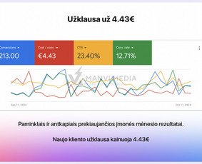 #1 Google Ads Reklama, Google Seo, Ai Seo ir Google Maps Seo / Vilius Jankeliūnas | MB Manvi Media / Darbų pavyzdys ID 3711003