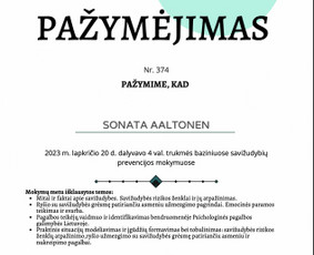 Geštalto psichoterapija, giluminis koučingas. Porų terapija / Sonata Aaltonen, PCC / Darbų pavyzdys ID 3713123