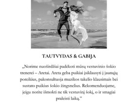 Vestuvinio šokio pamokos Klaipėdoje bei nuotoliu / Areta Gasiūnė / Darbų pavyzdys ID 3713449