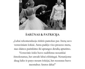Vestuvinio šokio pamokos Klaipėdoje bei nuotoliu / Areta Gasiūnė / Darbų pavyzdys ID 3713451